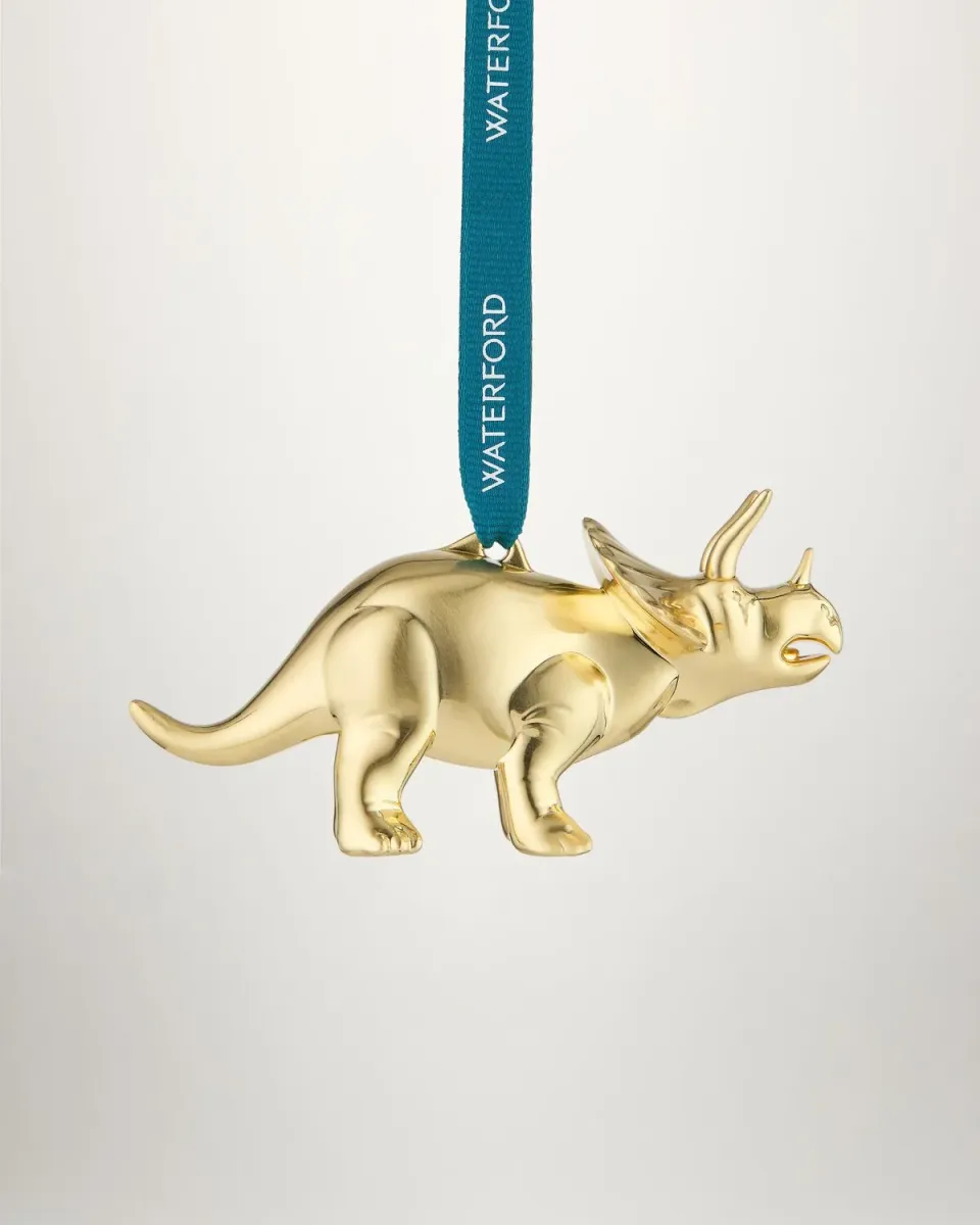 Waterford Christmas Triceratops julepynt guld