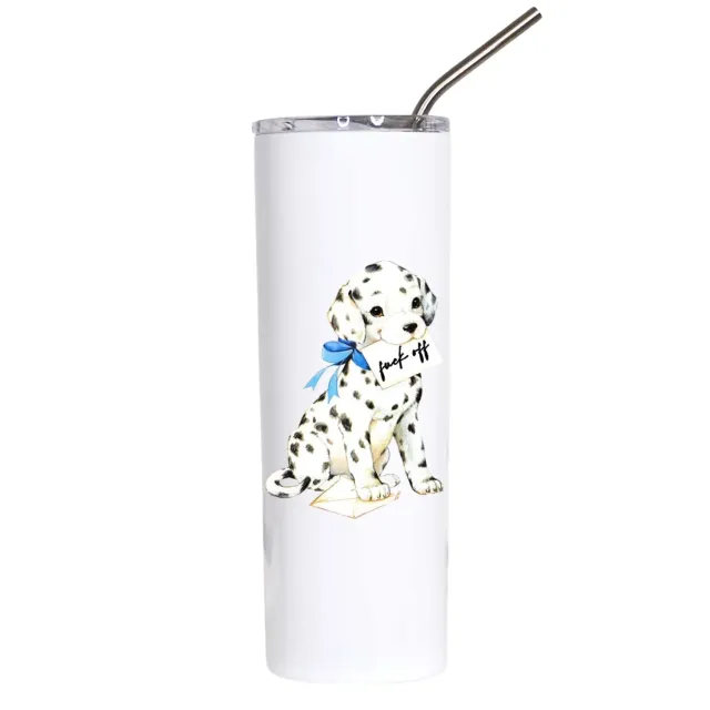 Mugsby Dalmatian to-go kop 591 ml med sugerør