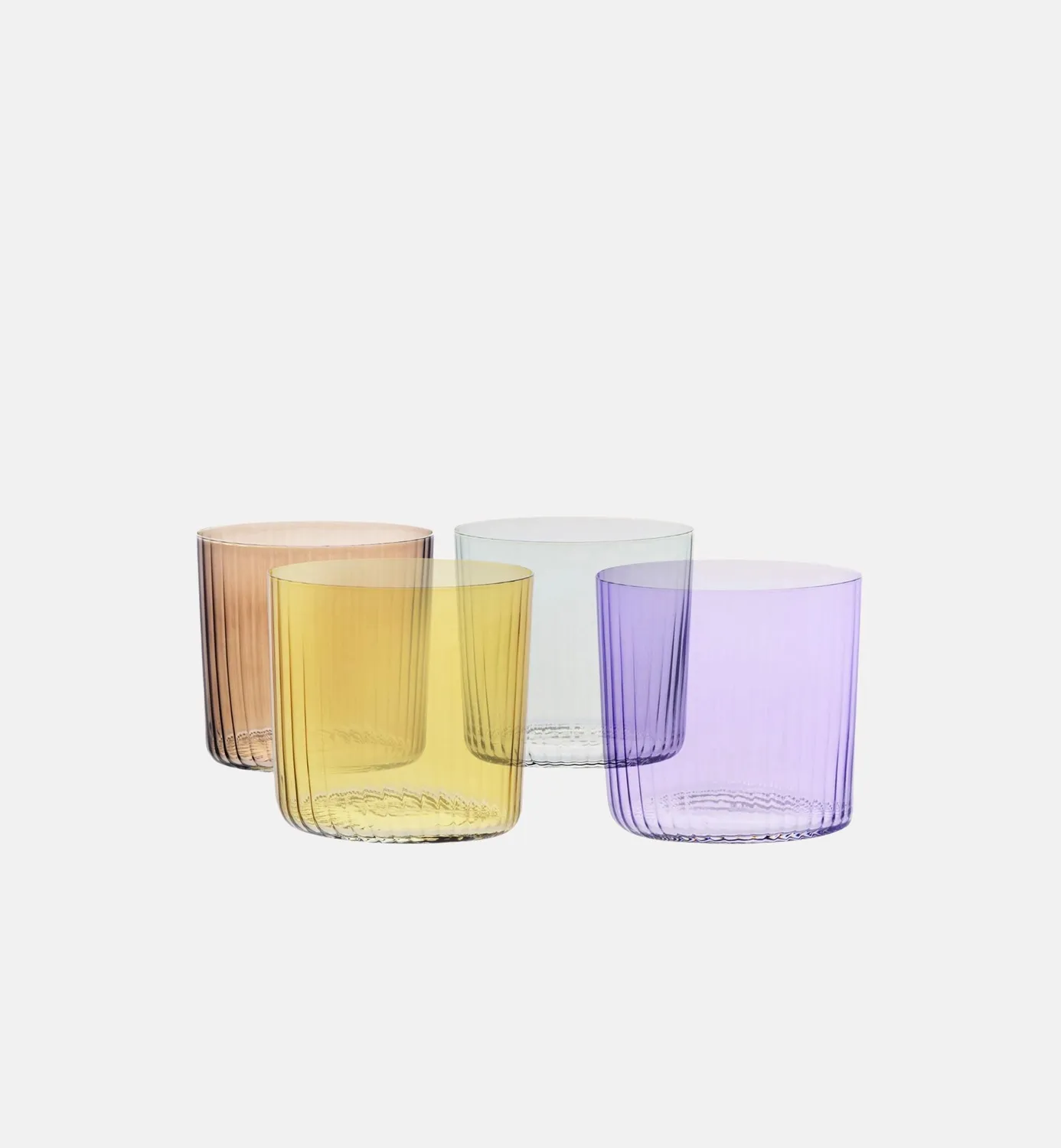 Krosno Deco tumbler 350 ml 4 stk farvet