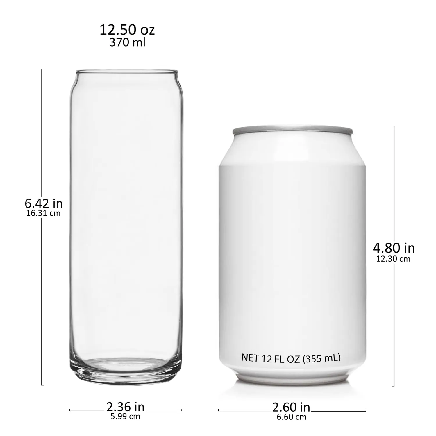 Libbey Classic Slim Can drikkeglas 6-pak 370 ml klar