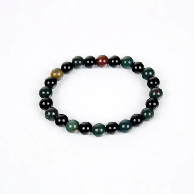 El'Cobre Strength krystalarmbånd obsidian bloodstone 8mm