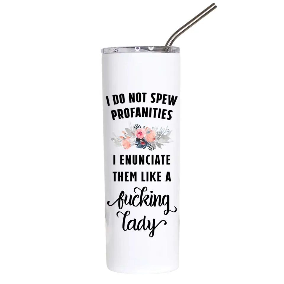 Mugsby Enunciate Lady Termokop 591 ml metalsugrør