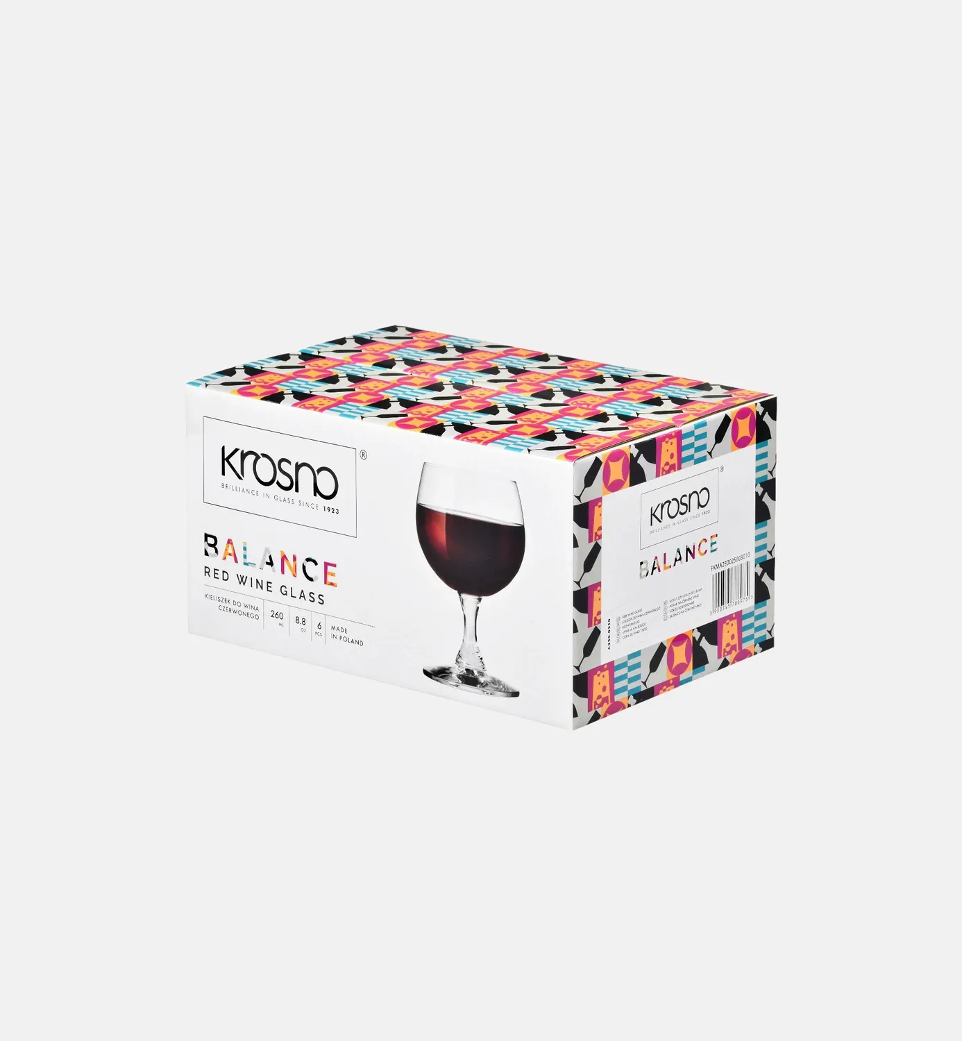 Krosno rødvinsglas 260 ml vinglas krystal