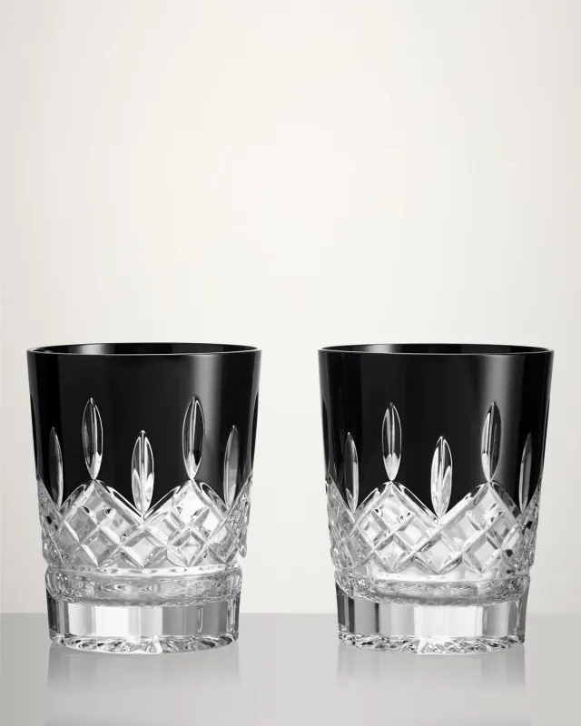 Waterford Lismore Black tumbler 2 stk sort krystal