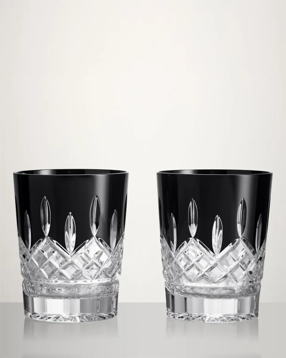 Waterford Lismore Black tumbler 2 stk sort krystal