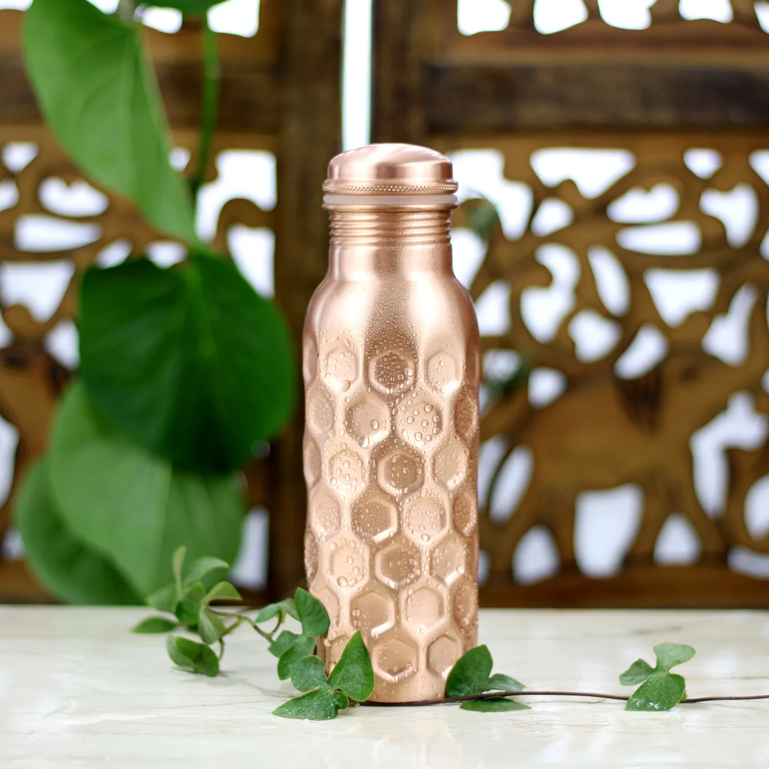 El'Cobre Diamond Hammered kobberflaske 700 ml