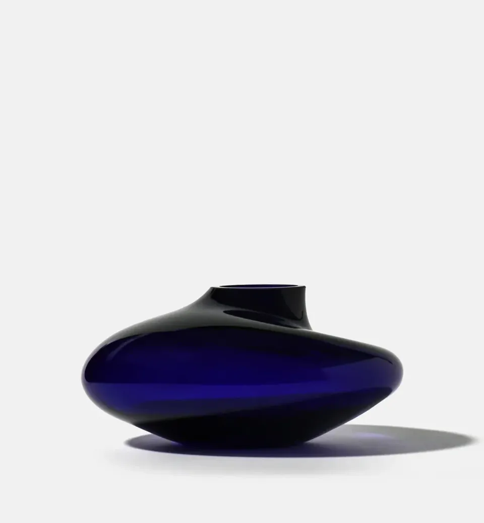 Krosno Pebble 2017 vase 12 cm koboltblå