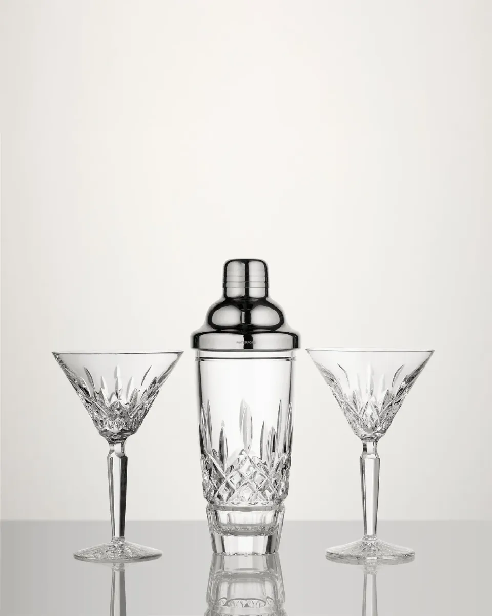 Waterford Lismore Cocktail Shaker Martini glassæt 3 dele