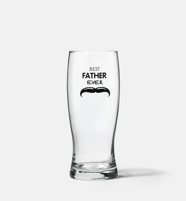 Krosno Best Father Ever ølglas 500 ml med tryk