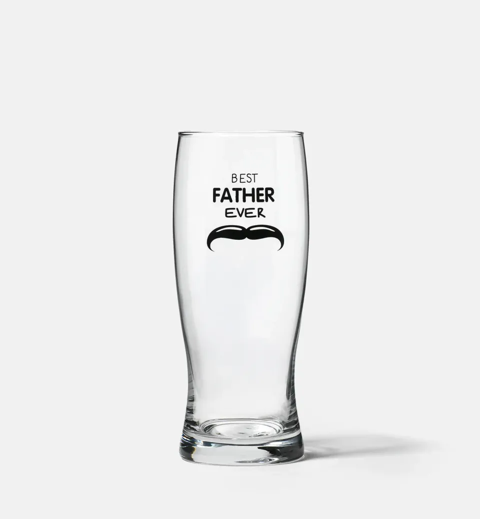 Krosno Best Father Ever ølglas 500 ml med tryk