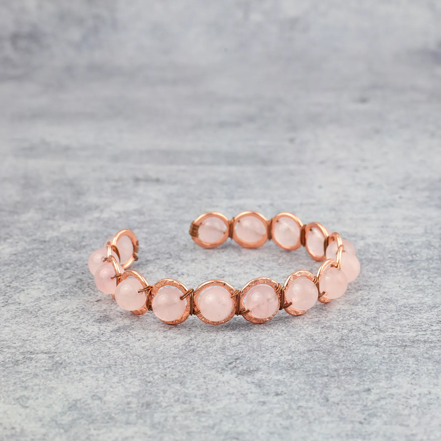 El'Cobre Rose Quartz armbånd kobber rosakvarts