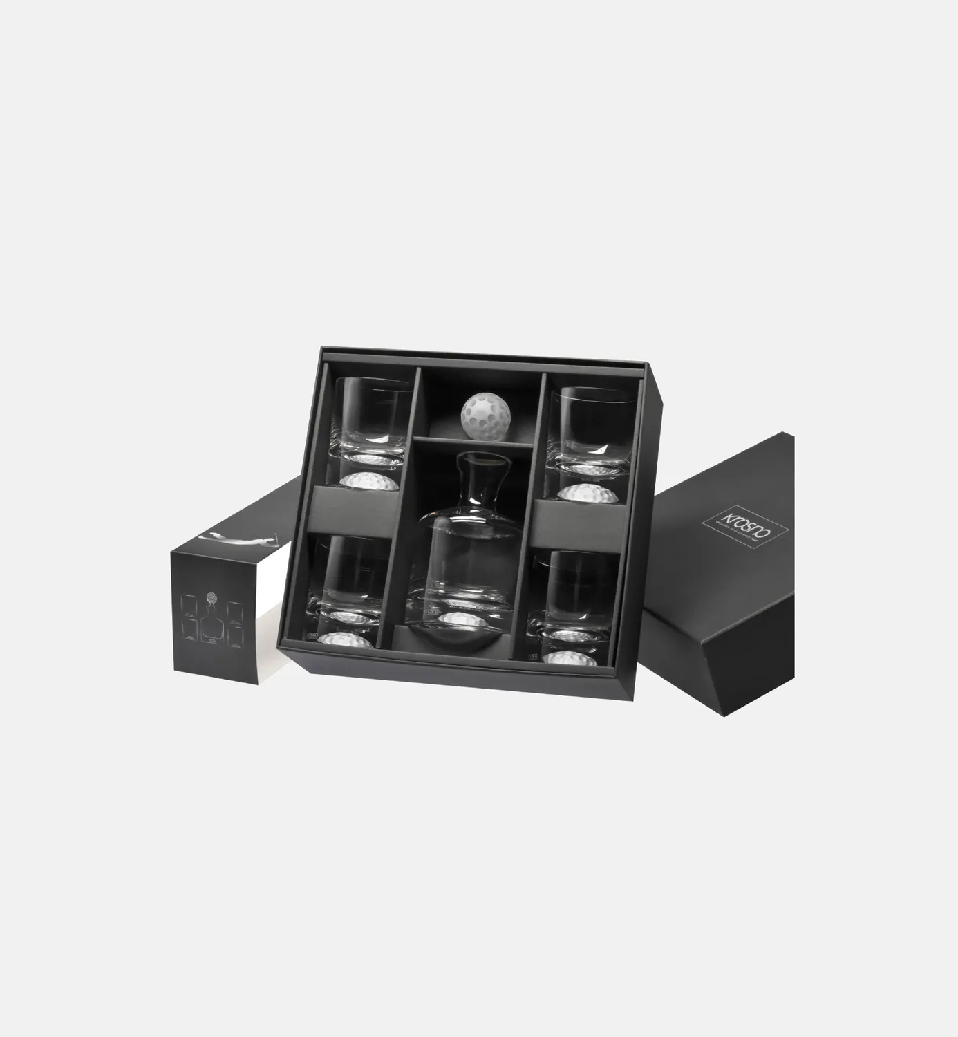 Krosno Golf whiskysæt 5 dele karaffel + 4 glas