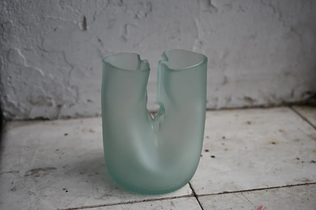 Jesper Jensen Twin Bottleneck Short vase lyseblå genbrugsglas