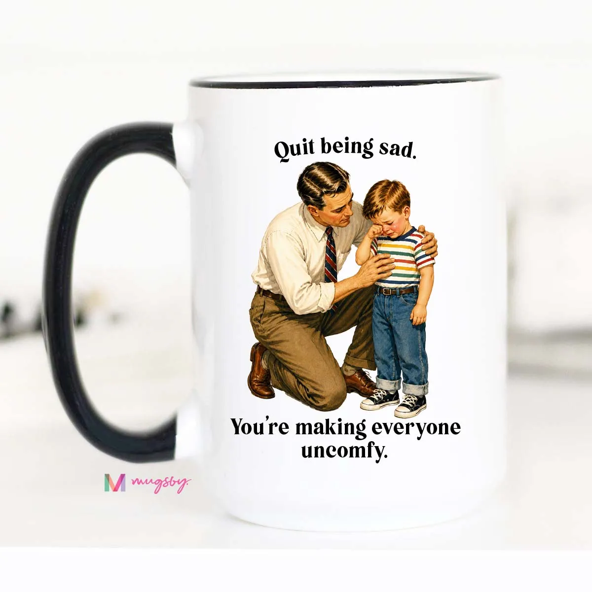 Mugsby Quit Being Sad krus hvid 325 ml