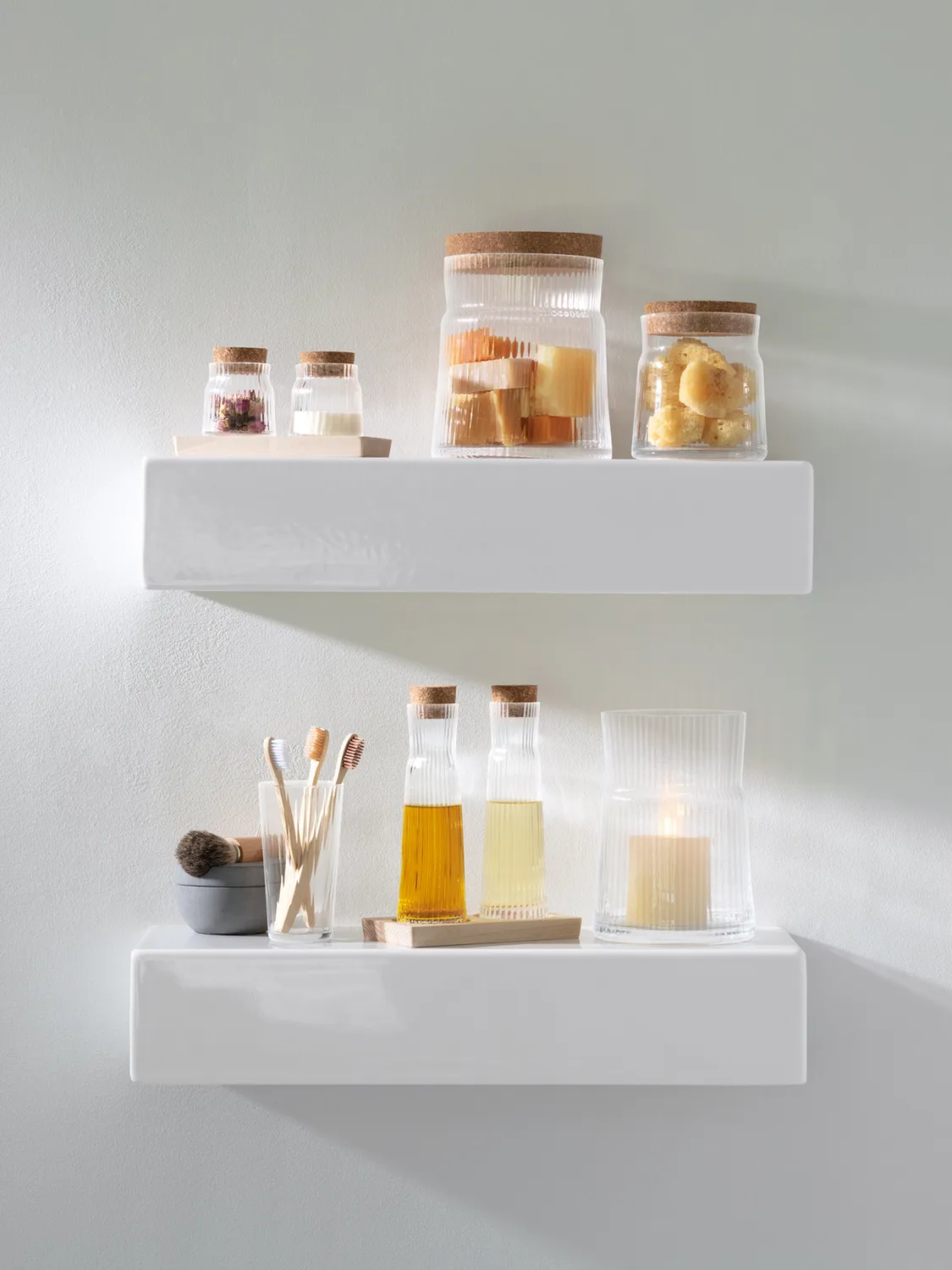 LSA Gio lanterne vase riflet glas bloklys inkl.
