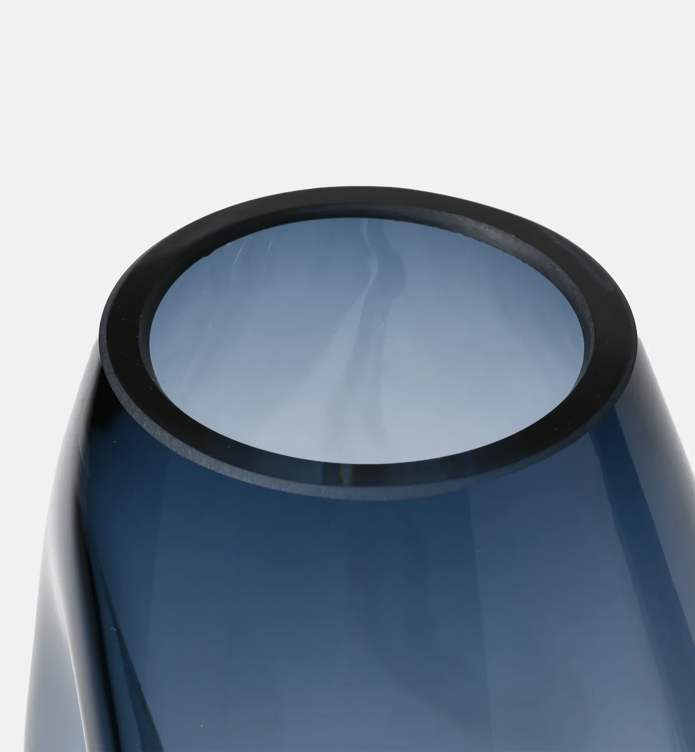Krosno Flow vase 32 cm navy krystal