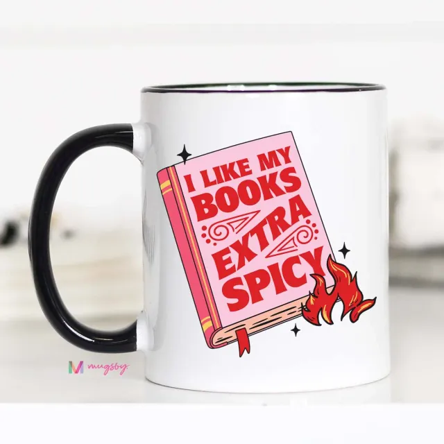 Mugsby I Like My Books Extra Spicy krus 325 ml boglyst