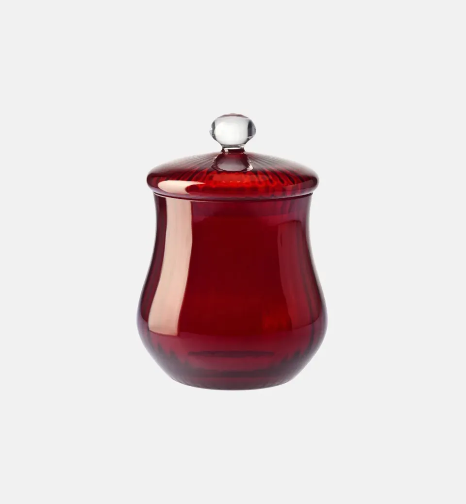Krosno Ruby opbevaringsglas med lu00e5g 30 cm ru00f8dt glas