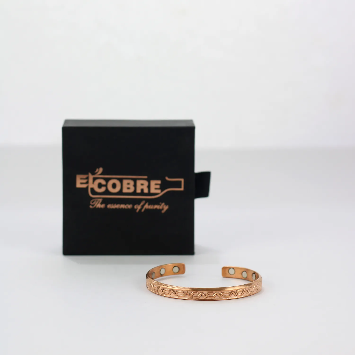 El'Cobre Design 9 kobberarmbånd magnet med gaveæske