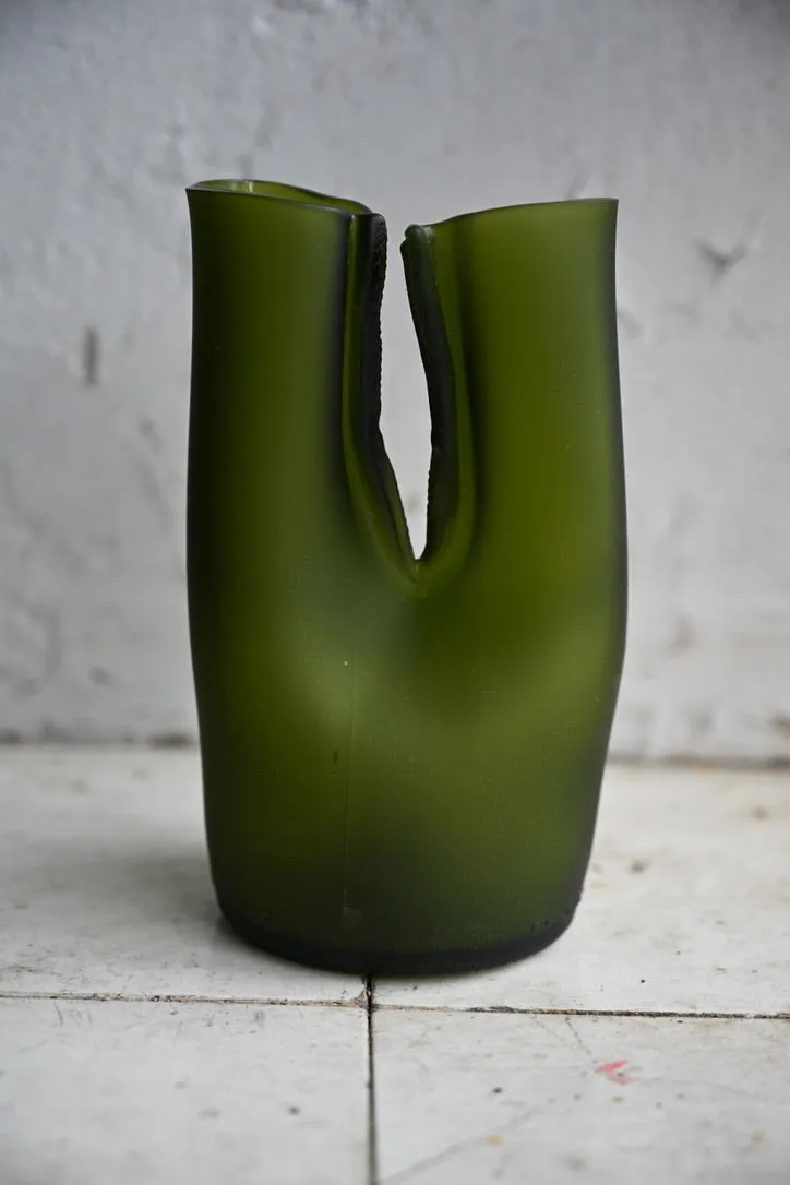 Jesper Jensen Twin Bottleneck vase oliv medium genbrugsglas