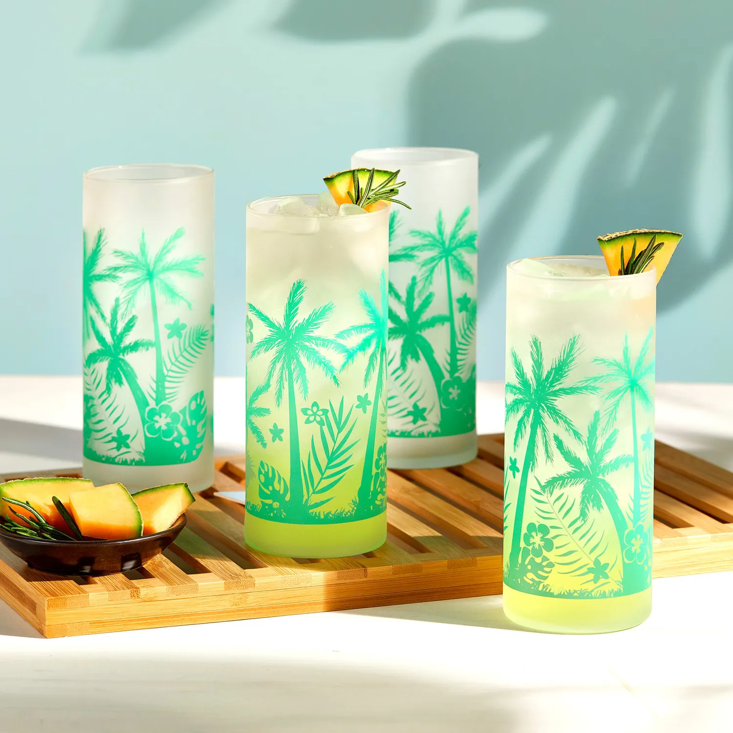 Libbey Vintage Palm Trees drikkeglas 473 ml 4 stk