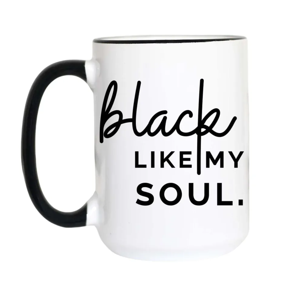 Mugsby Black Like My Soul krus hvid 325 ml
