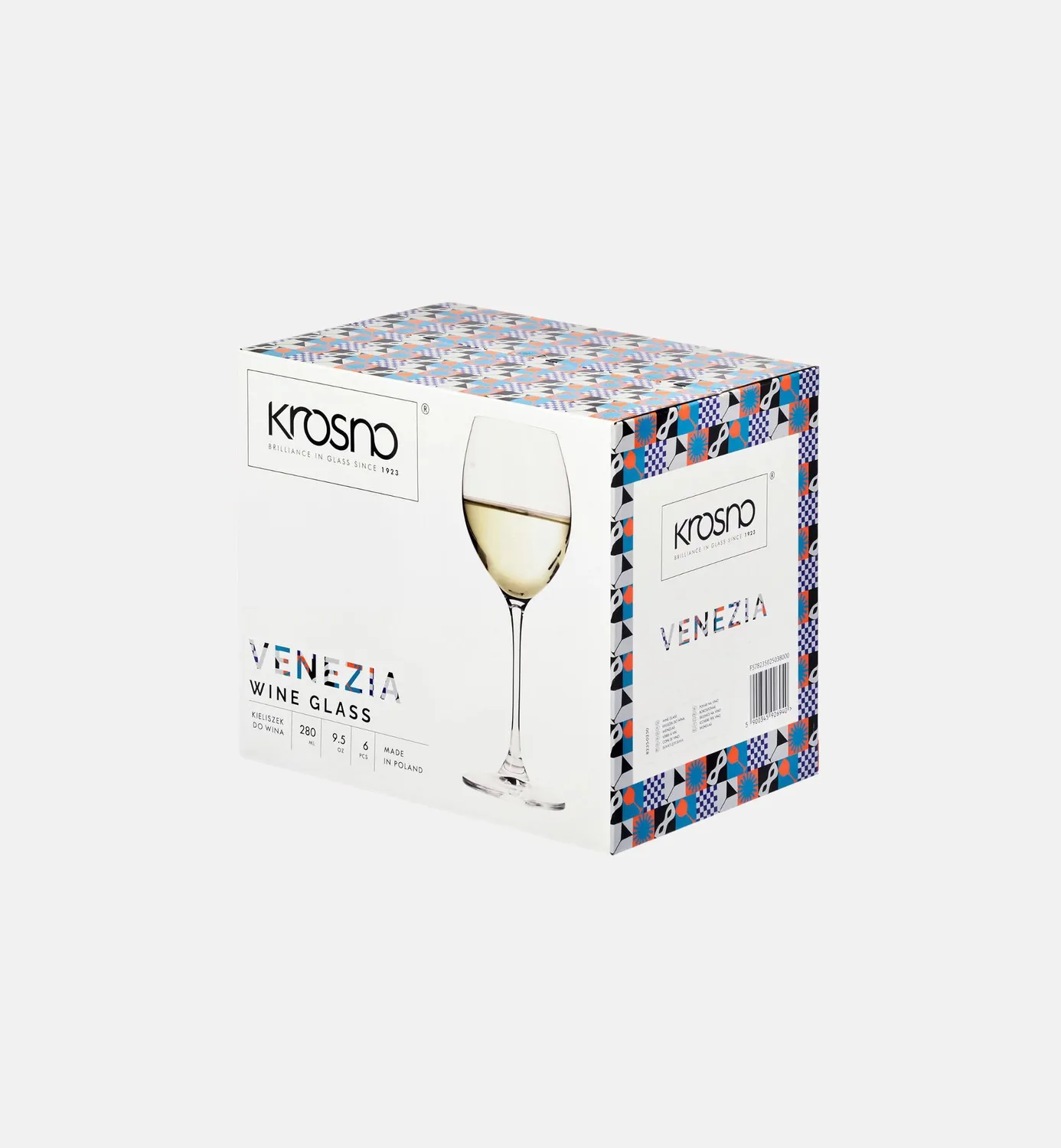 Krosno Venezia New hvidvinsglas 280 ml krystal