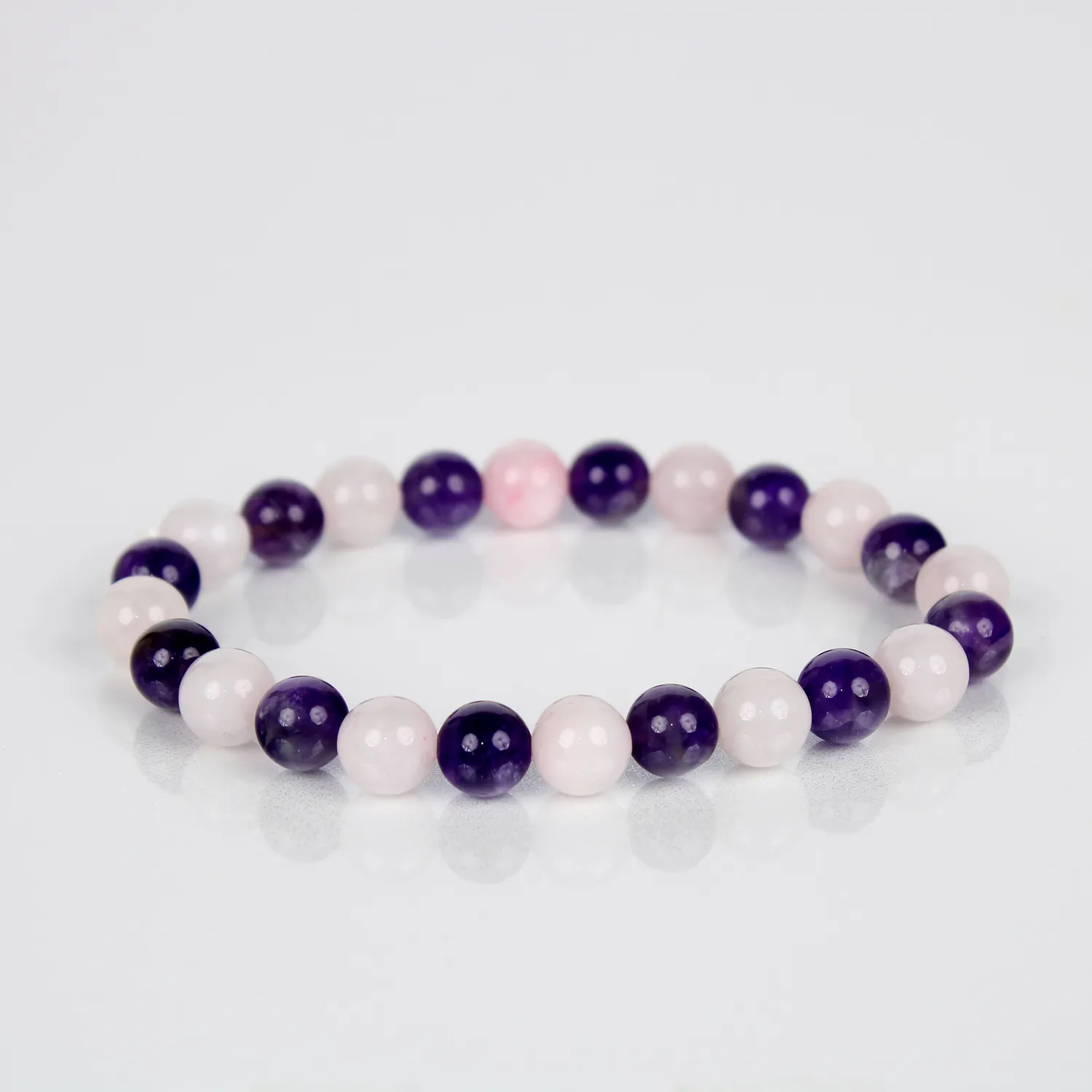 El'Cobre Rose Quartz Amethyst armbånd 8mm