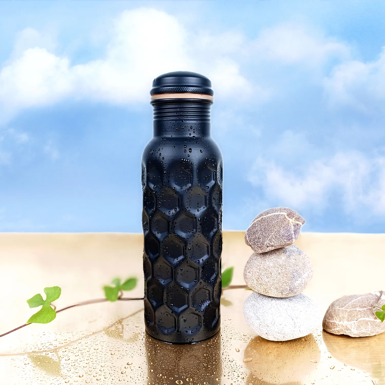 El'Cobre Black Diamond hamret kobberflaske 700 ml