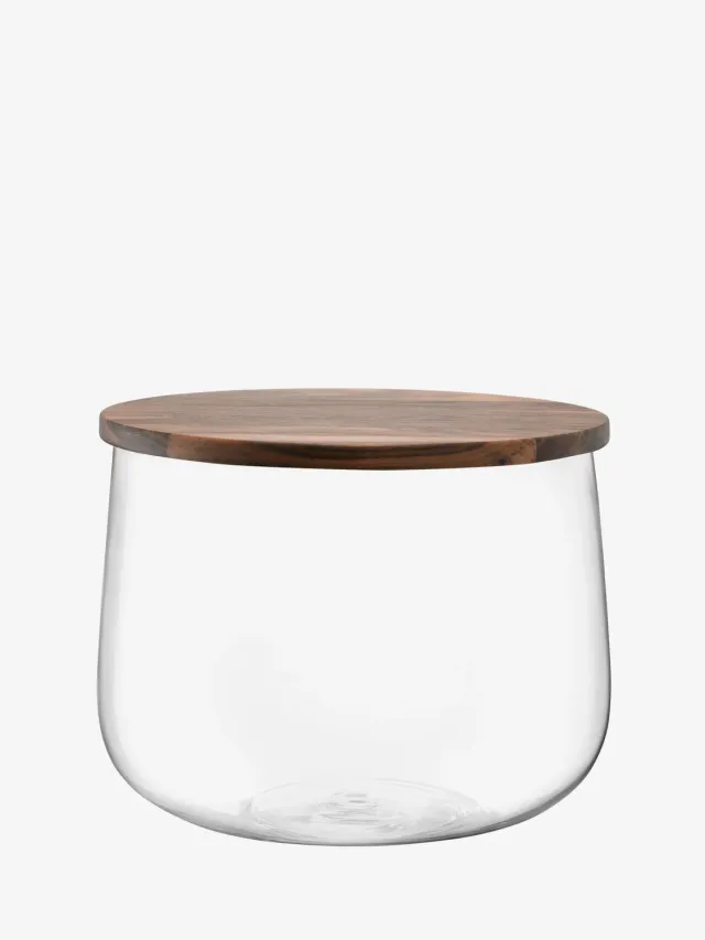 LSA City skål med valnødlåg glas servering