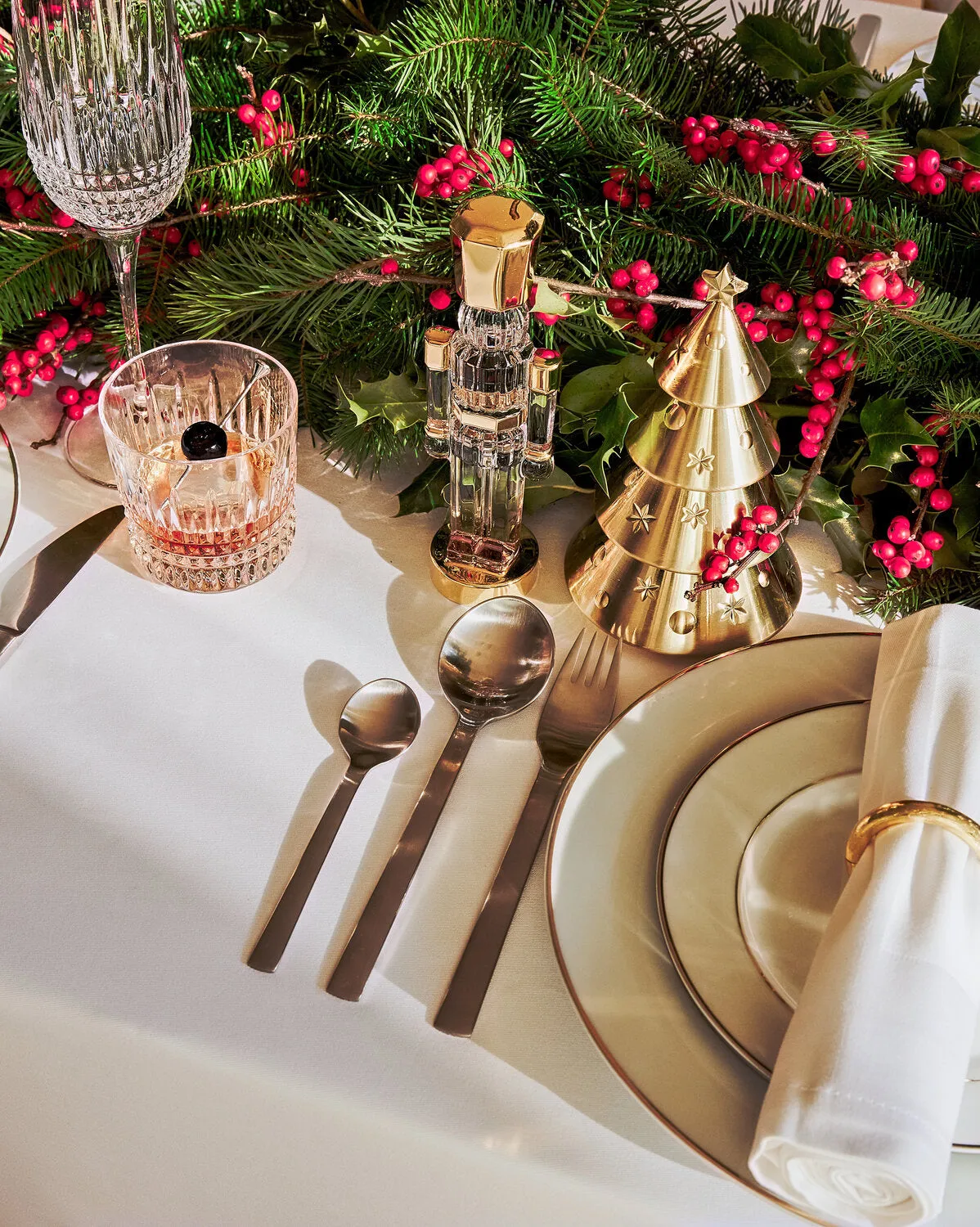 Waterford Standing Tree juletræ guld medium metal