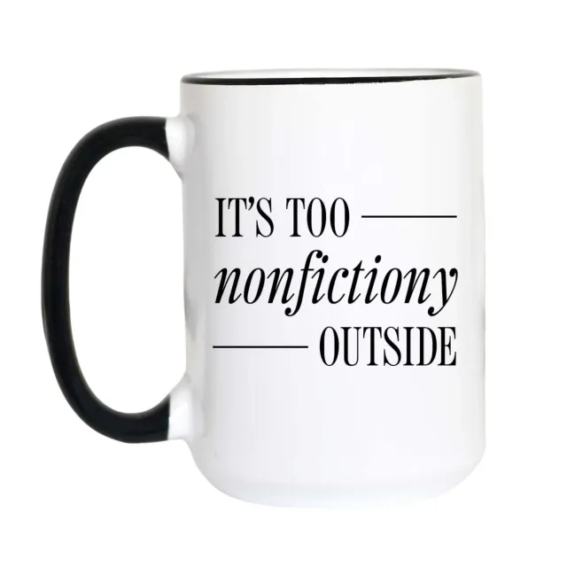 Mugsby Too Nonfictiony Krus hvid 325 ml sjov