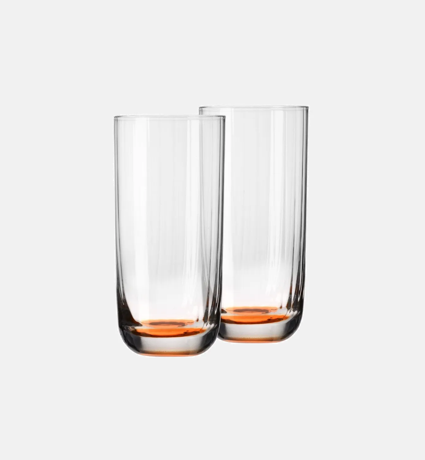 Krosno Bubble tumbler 360 ml orange riflet krystal