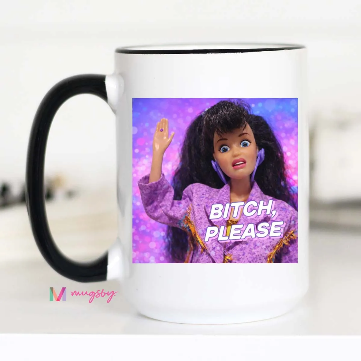 Mugsby Bitch Please krus 325 ml hvid sjov