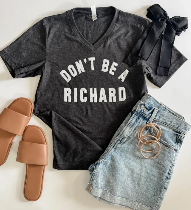Mugsby Don’t Be a Richard T-shirt str. L grå