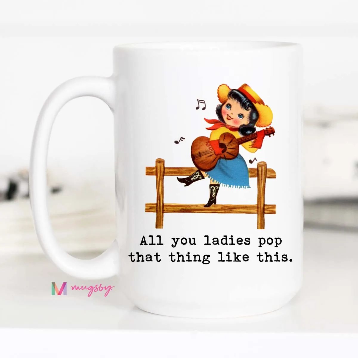 Mugsby Country Music Krus retro 325 ml sjov