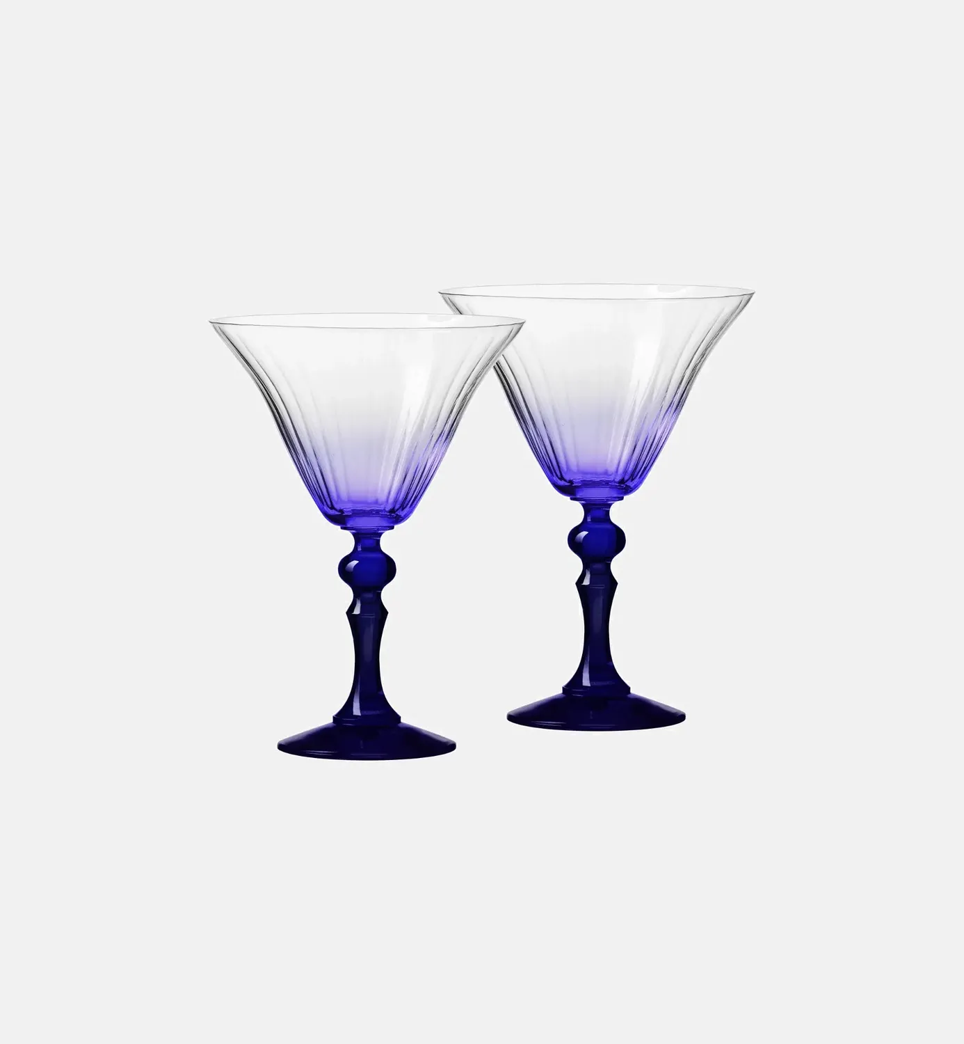 Krosno Ombré martiniglas 170 ml blå stilk