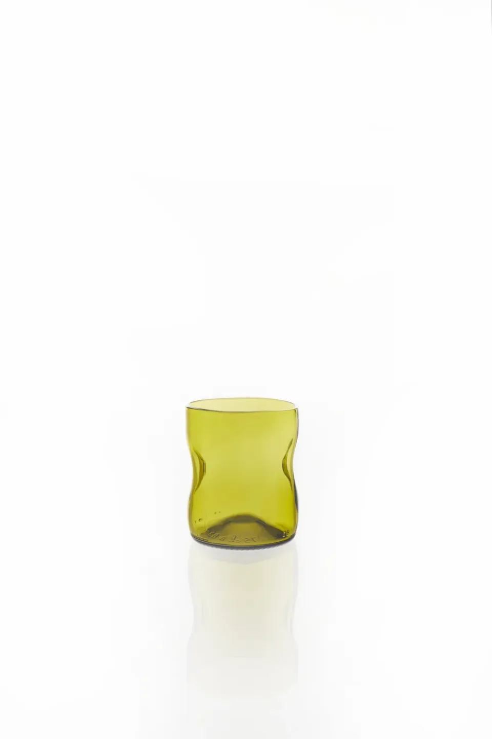 Jesper Jensen Glass drikkeglas gulgrøn kort 9 cm