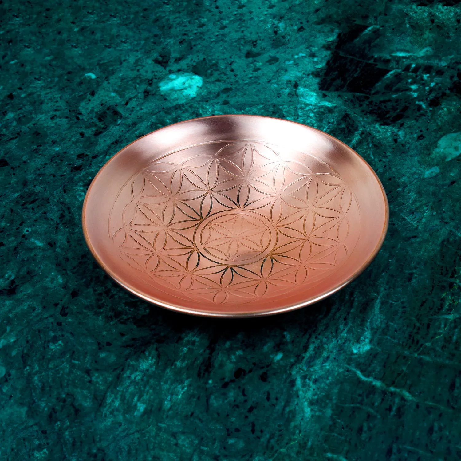 El'Cobre Flower of Life opladerplade kobber 6 Inches