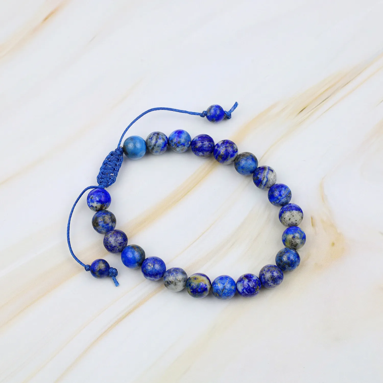 El'Cobre Macrame Lapis Lazuli armbånd blå