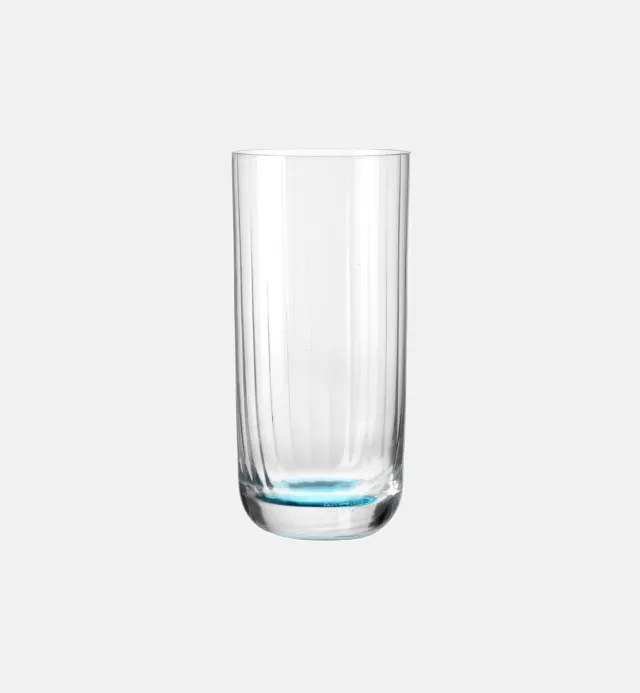 Krosno Bubble vandglas turkis 360 ml rillet krystal