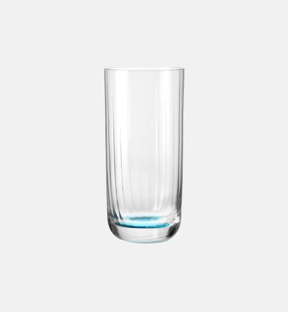 Krosno Bubble vandglas turkis 360 ml rillet krystal