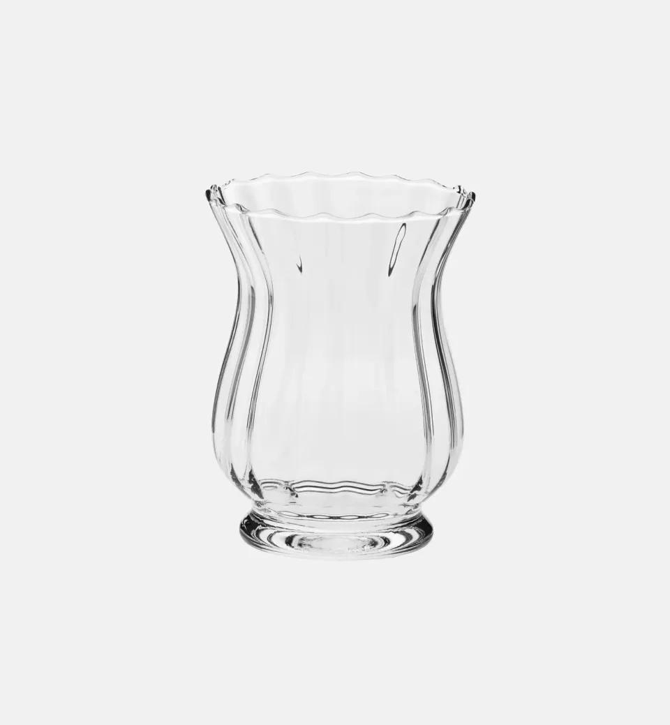 Krosno Flared Ribbed vase 20 cm lysestage