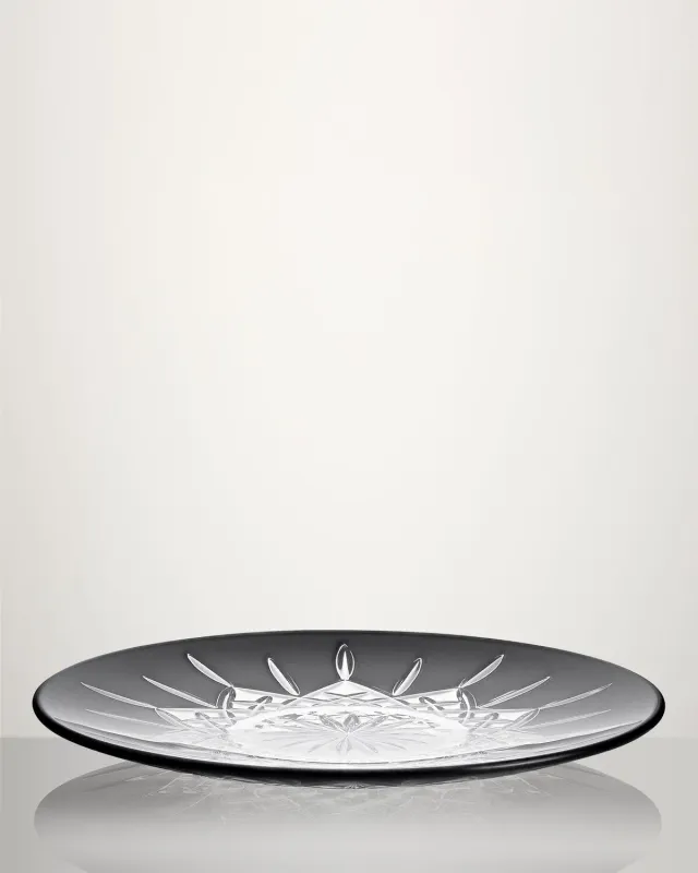 Waterford Lismore Black tallerken sort krystal 30 cm
