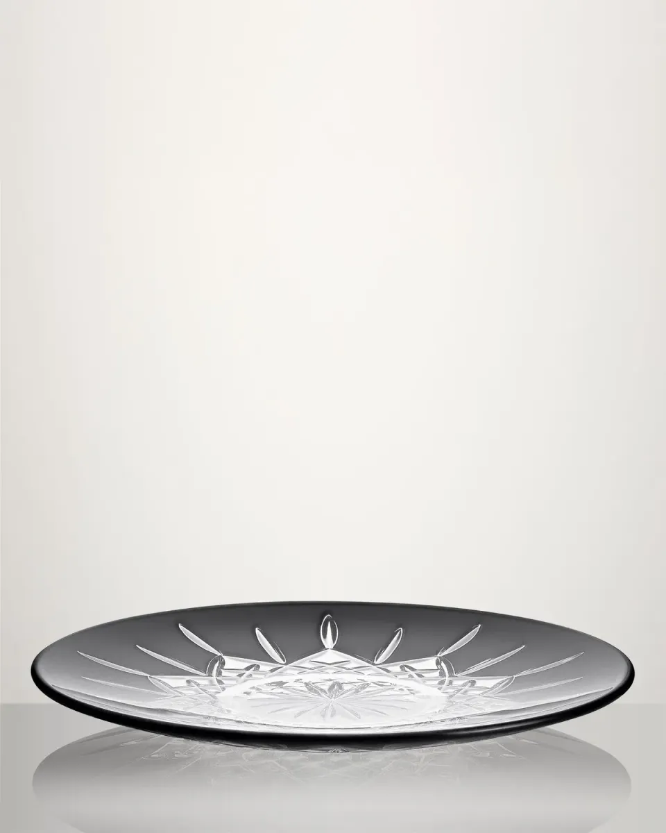 Waterford Lismore Black tallerken sort krystal 30 cm