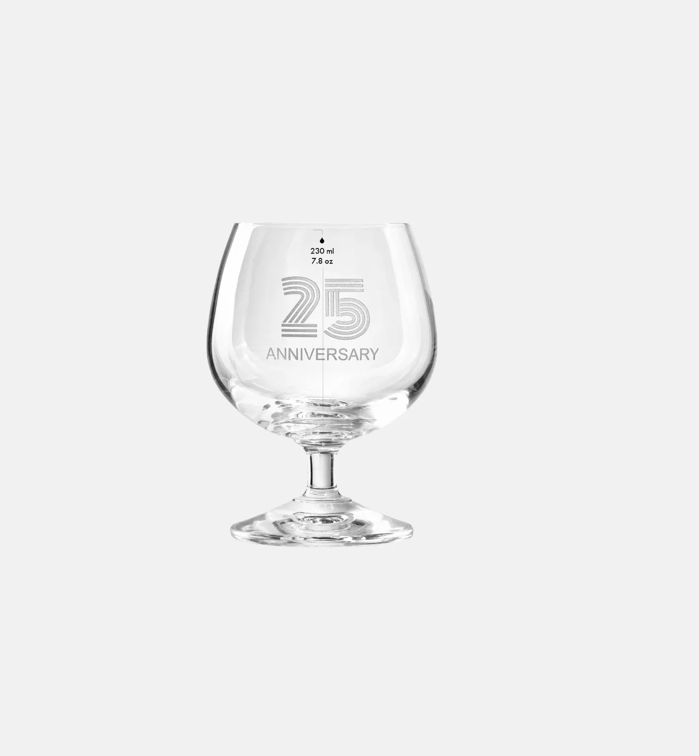 Krosno 25 Anniversary cognacglas 230 ml sølvtryk