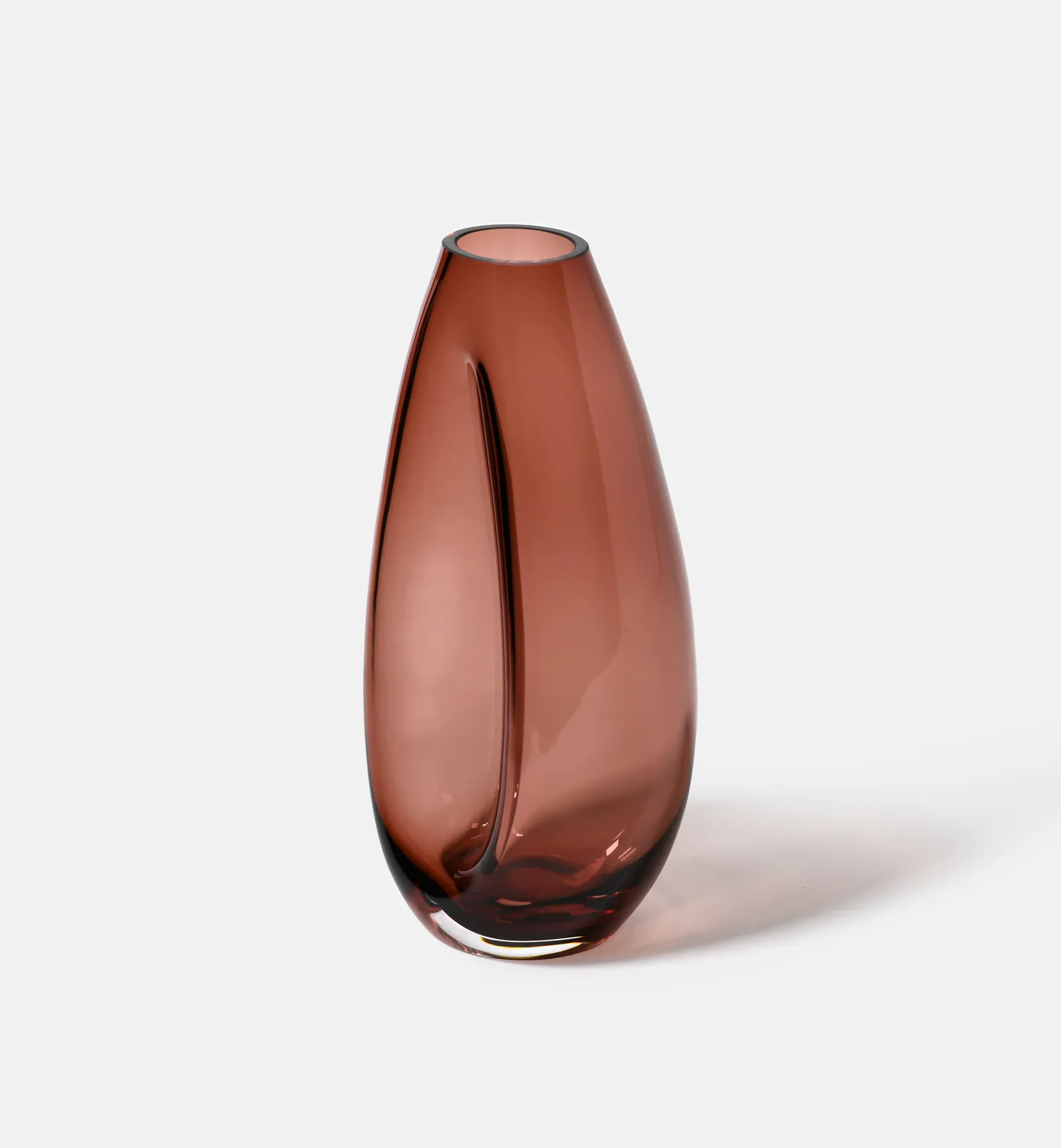 Krosno Flow Vase blomstervase 28 cm bordeaux