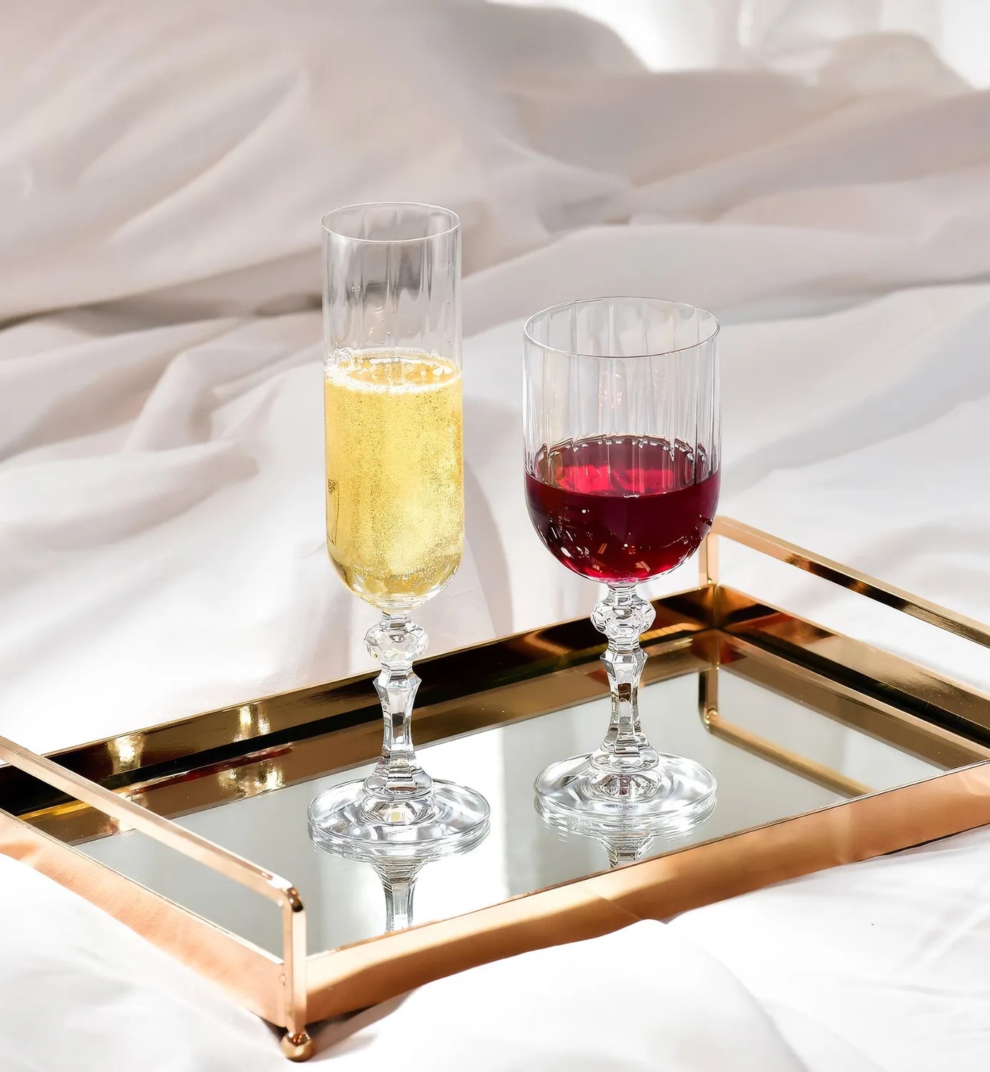 Krosno Paris champagneglas 220 ml krystal riflet