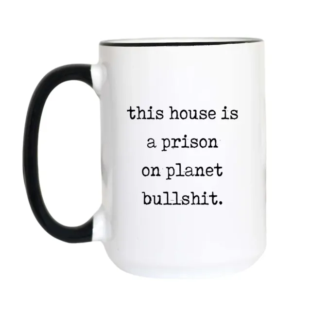 Mugsby This House Is a Prison on Planet BS krus hvid 325 ml