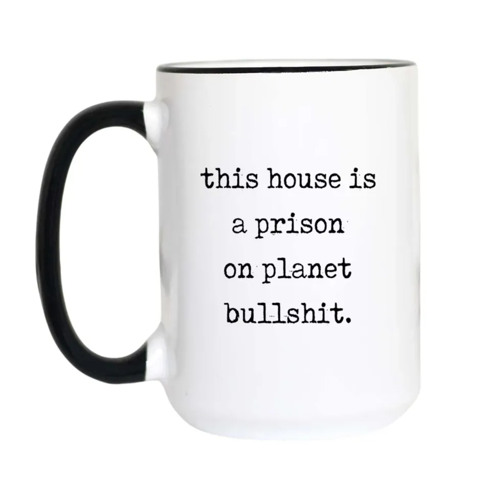 Mugsby This House Is a Prison on Planet BS krus hvid 325 ml